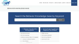 
                            5. Behavior Knowledge-base – International Working Dog Registry