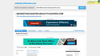 
                            4. behindthecounter.beautycounter.com at WI. Behind The Counter