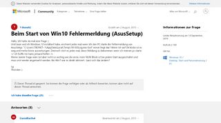 
                            4. Beim Start von Win10 Fehlermerldung (AsusSetup) - Microsoft Community