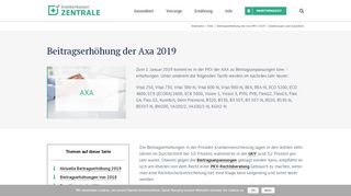 
                            5. ▷ Beitragserhöhung der Axa PKV 2019 - Änderungen und Garantien