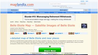 
                            6. Belle Etoile Map | Mauritius Google Satellite Maps