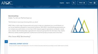 
                            1. Benchmarking Portal - APQC