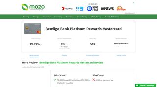 
                            7. Bendigo Bank Platinum Rewards Mastercard | …