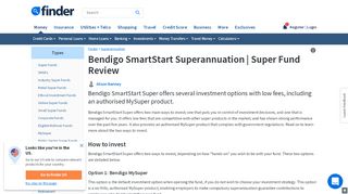 
                            7. Bendigo SmartStart Super | Performance & fees | Finder