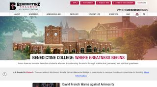 
                            8. Benedictine College in Atchison, KS - Catholic …