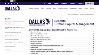 
                            3. Benefits / Benefits Resources - Dallas ISD