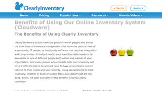 
                            5. Benefits - Clearly Inventory - Online Management Software