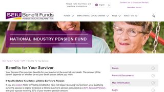 
                            8. Benefits For Your Survivor - SEIU Funds