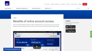 
                            9. Benefits of online account access - AXA