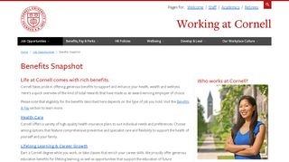 
                            9. Benefits Snapshot - Cornell University Division of Human Resources