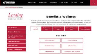 
                            2. Benefits & Wellness - Austin Peay State University