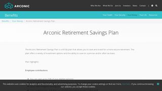 
                            4. Benefits | Your Money | Arconic Retirement Savings Plan - Arconic