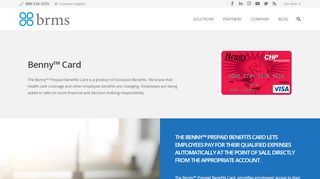 
                            7. Benny Prepaid Benefits Card | BRMS