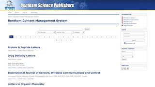 
                            5. Bentham Content Management System