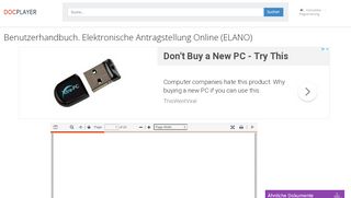 
                            6. Benutzerhandbuch. Elektronische Antragstellung Online (ELANO) - PDF