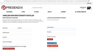 
                            2. Benutzerkonto anlegen | Presendix