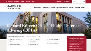 
                            9. Bernard Koteen Office of Public Interest ... - Harvard Law School