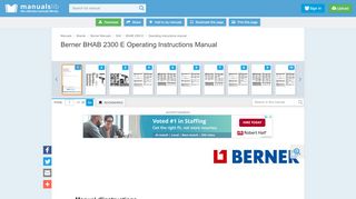 
                            7. Berner BHAB 2300 E Operating Instructions Manual