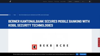 
                            8. Berner Kantonalbank secures mobile banking with KOBIL ...