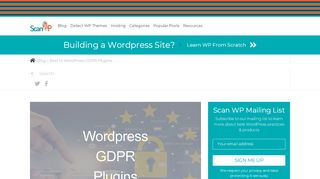 
                            5. Best 14 WordPress GDPR Plugins - 2018 - scanwp.net