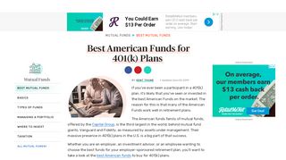 
                            9. Best American Funds for Retirement - 401(k) Plans