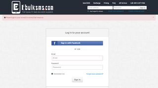 
                            9. Best Bulk SMS Service in Nigeria | Log in to EbulkSMS