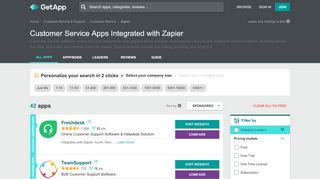 
                            6. Best Customer Service Integrations for Zapier | GetApp®