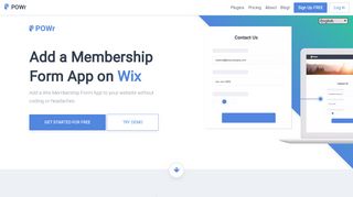 
                            11. Best Free Membership Form App for Wix - POWr