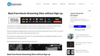 
                            2. Best Free Movie Streaming Sites without Sign up - Ampercent