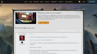 
                            6. Best LoL Login screen ever - League of Legends Community