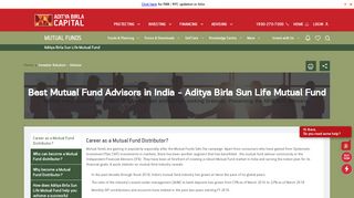 
                            3. Best Mutual Fund Advisors in India - Aditya Birla Sun Life Mutual Fund