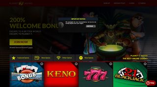 
                            3. Best Online Casino | 200% BONUS + FREE SPINS at Planet 7