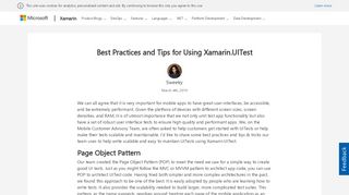 
                            5. Best Practices and Tips for Using Xamarin.UITest | …