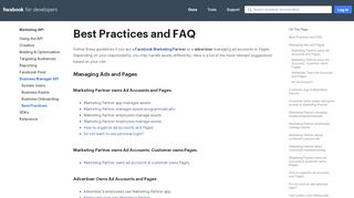 
                            2. Best Practices - Marketing API - Facebook for Developers