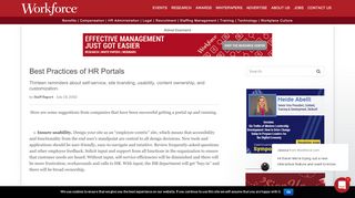 
                            5. Best Practices of HR Portals – Workforce