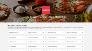 
                            4. Best Restaurants in India - Zomato