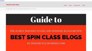 
                            9. BEST SPINNING AND INDOOR CYCLING BLOGS - Indoor Cycling ...