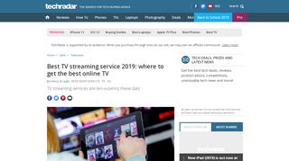 
                            10. Best TV streaming service 2019: where to get the best ...