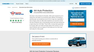 
                            3. (Best & Worst) AA Auto Protection Reviews - ConsumerAffairs
