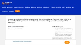 
                            7. Bestands-Kunden: Einloggen - ferratum.de
