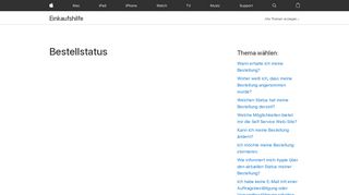 
                            3. Bestellstatus - Einkaufshilfe - Apple (CH)