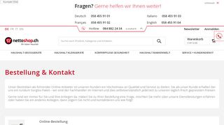 
                            4. Bestellung & Kontakt | nettoshop.ch