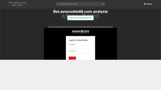 
                            7. Bet Asian Odds 88. Login - AsianOdds