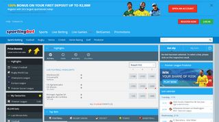 
                            5. Bet online with SA's Largest Sportsbook | Sportingbet.co.za