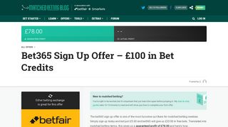 
                            9. bet365 Sign Up Offer - £78.00 Guaranteed Profit | …