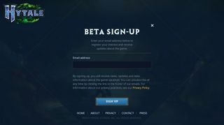 
                            5. Beta Sign-up – Hytale