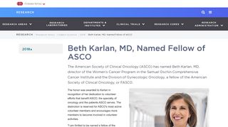 
                            9. Beth Karlan, MD, Named Fellow of ASCO - Cedars-Sinai