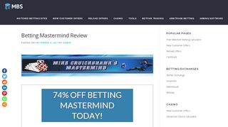 
                            8. Betting Mastermind Review 2019 - Is it worth the money?