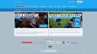 
                            1. Betting promotions, offers and bonuses at Sportingbet