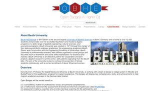 
                            3. Beuth University - Open Badges In Higher Education